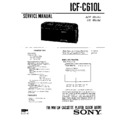 Sony ICF-C610L Service Manual
