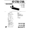Sony ICF-C760, ICF-C760L (serv.man2) Service Manual