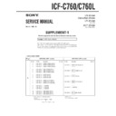 Sony ICF-C760, ICF-C760L (serv.man3) Service Manual