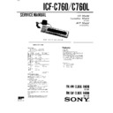 icf-c760, icf-c760l service manual