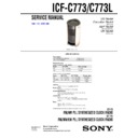 icf-c773, icf-c773l service manual