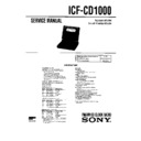 Sony ICF-CD1000 (serv.man3) Service Manual