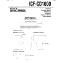 Sony ICF-CD1000 (serv.man5) Service Manual