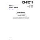 Sony ICF-CD513 (serv.man2) Service Manual