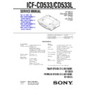 icf-cd533, icf-cd533l service manual