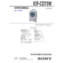 Sony ICF-CD73W Service Manual