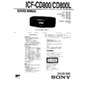 Sony ICF-CD800, ICF-CD800L Service Manual