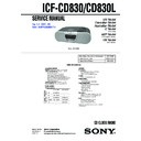 icf-cd830, icf-cd830l service manual