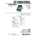 icf-cd855, icf-cd855l service manual