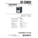 Sony ICF-CD863V Service Manual