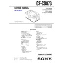 Sony ICF-CD873 Service Manual