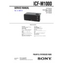 Sony ICF-M1000 Service Manual