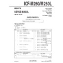 Sony ICF-M260, ICF-M260L (serv.man2) Service Manual