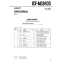 Sony ICF-M33RDS (serv.man2) Service Manual