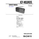 Sony ICF-M33RDS Service Manual