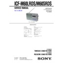 icf-m60lrds, icf-m60srds service manual