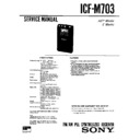 Sony ICF-M703 Service Manual