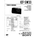 Sony ICF-SW33 Service Manual