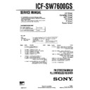 Sony ICF-SW7600G, ICF-SW7600GS Service Manual