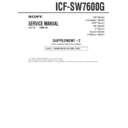Sony ICF-SW7600G (serv.man3) Service Manual