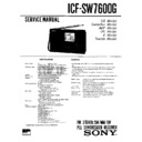 Sony ICF-SW7600G Service Manual