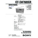 Sony ICF-SW7600GR Service Manual