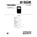 Sony ICF-SX55RV Service Manual