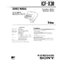 Sony ICF-X3R Service Manual