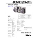Sony JAX-PK1 Service Manual