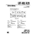 Sony LBT-A10, LBT-A20 Service Manual