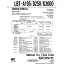 Sony LBT-A195, LBT-D250, LBT-G2000 (serv.man2) Service Manual