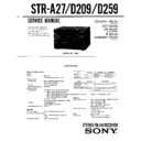 Sony LBT-A27CDM, LBT-D209CD, LBT-D259CD, STR-A27, STR-D209, STR-D259 Service Manual
