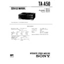 Sony LBT-A50, LBT-A50CD, LBT-A50CDM, TA-A50 Service Manual