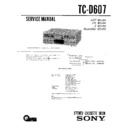 Sony LBT-A60, LBT-A60CD, LBT-A60CDM, LBT-D607, LBT-D607CD, TC-D607, TC-D609 Service Manual