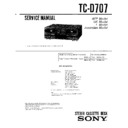 Sony LBT-A70, LBT-A70CD, LBT-A70CDM, LBT-D507CDM, LBT-D707, LBT-D707CD, TC-D707, TC-D709 Service Manual