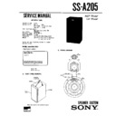Sony LBT-D205, LBT-D205CD, SS-A205 Service Manual