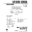 Sony LBT-D205, LBT-D205CD Service Manual