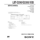 Sony LBT-D290, LBT-G3300, LBT-XB3 Service Manual