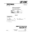 Sony LBT-D307 Service Manual
