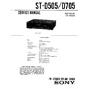 Sony LBT-D505, LBT-D505CD, LBT-D505CDM, LBT-D705, LBT-D705CD, LBT-D705CDM, LBT-D705M, ST-D505, ST-D705 Service Manual
