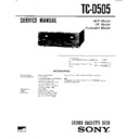 Sony LBT-D505, LBT-D505CD, LBT-D505CDM, TC-D505 Service Manual