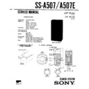 Sony LBT-D507, LBT-D507CD, LBT-D507CDM, SS-A507, SS-A507E Service Manual