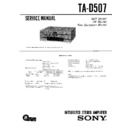 Sony LBT-D507, LBT-D507CD, LBT-D507CDM, TA-D507 Service Manual