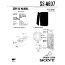 Sony LBT-D607, LBT-D607CD, SS-A607 Service Manual