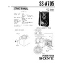 Sony LBT-D705, LBT-D705CD, LBT-D705M, SS-A705 Service Manual