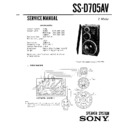 Sony LBT-D705CD, LBT-D705CDM, SS-D705AV Service Manual
