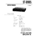 Sony LBT-D905CD, ST-D905 (serv.man2) Service Manual