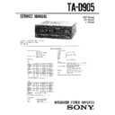 Sony LBT-D905CD, TA-D905 Service Manual