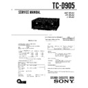 Sony LBT-D905CD, TC-D905 Service Manual