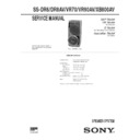 Sony LBT-DR7AVS, LBT-DR8AV, LBT-VR90AV, LBT-VR90AVS, SS-DR6, SS-DR8AV, SS-VR70, SS-VR90AV, SS-XB800AV Service Manual